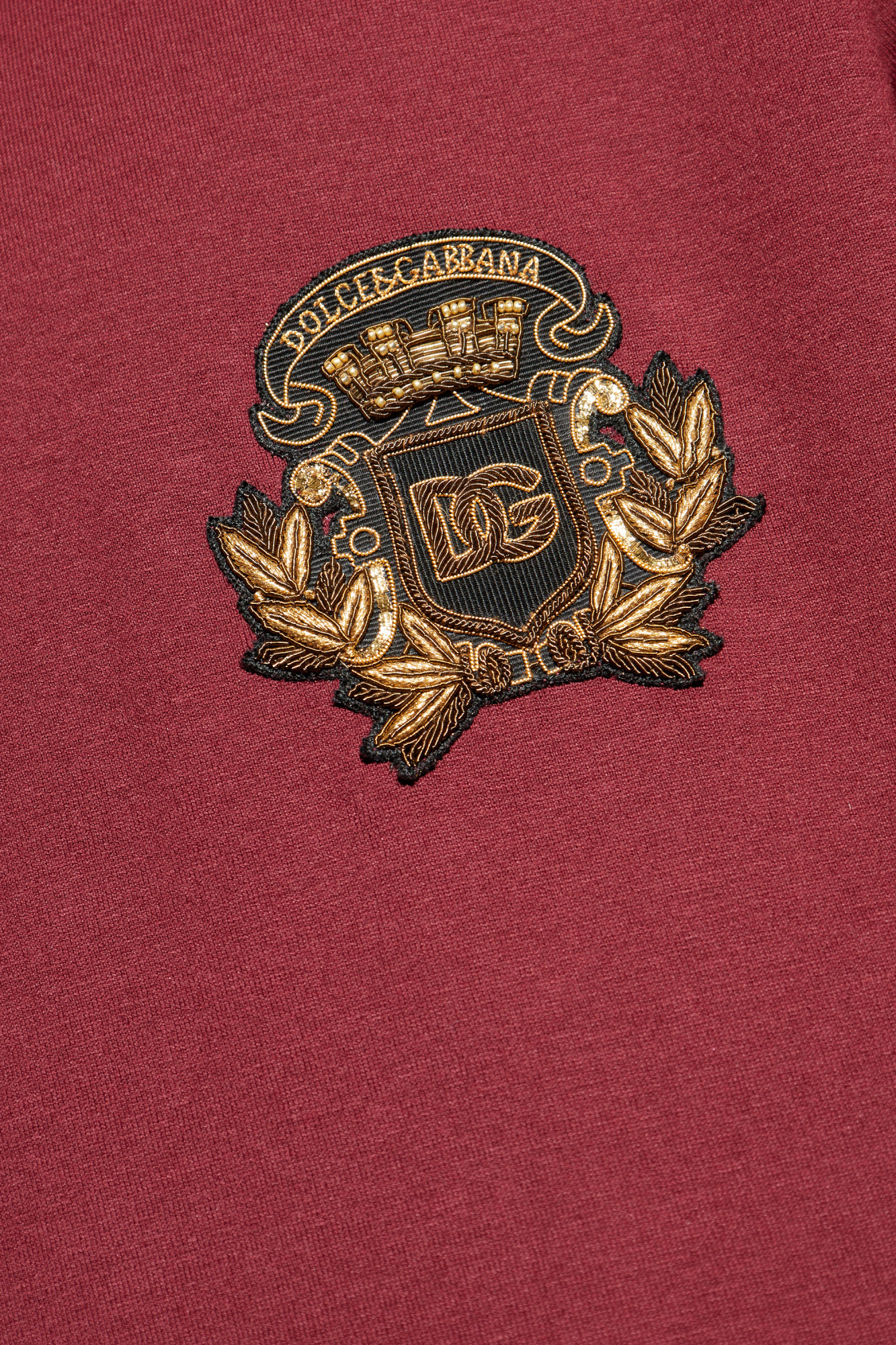 DOLCE&GABBANA バロック調ハート柄Tシャツ Red T-shirt with an applique Dolce & Gabbana - Vitkac AS